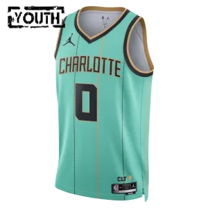 Jordan Charlotte Hornets Miles Bridges Trikot City Edition 24/25 Swingman Teal Für Kinder