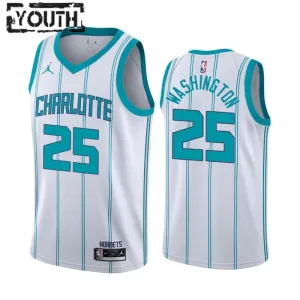 Jordan Charlotte Hornets PJ Washington 25 Trikot Association Edition Swingman Weiß Für Kinder
