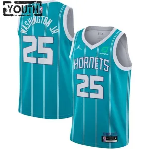 Jordan Charlotte Hornets PJ Washington 25 Trikot Icon Edition Swingman Teal Für Kinder