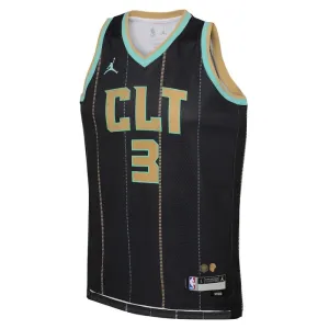 Jordan Charlotte Hornets Terry Rozier III 3 Trikot City Edition 22/23 Swingman Schwarz Für Herren