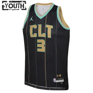 Jordan Charlotte Hornets Terry Rozier III 3 Trikot City Edition 22/23 Swingman Schwarz Für Kinder