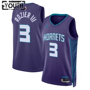 Jordan Charlotte Hornets Terry Rozier III 3 Trikot Statement Edition Swingman Lila Für Kinder