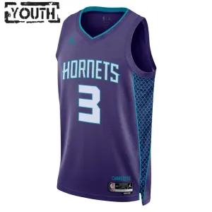 Jordan Charlotte Hornets Terry Rozier III 3 Trikot Statement Edition Swingman Lila Für Kinder