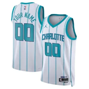 Jordan Charlotte Hornets Trikot Personalisiert Association Edition Swingman Weiß Für Herren