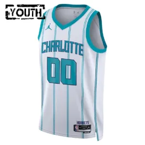 Jordan Charlotte Hornets Trikot Personalisiert Association Edition Swingman Weiß Für Kinder