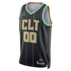 Jordan Charlotte Hornets Trikot Personalisiert City Edition 22/23 Swingman Schwarz Für Herren