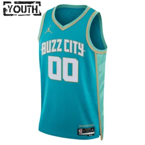Jordan Charlotte Hornets Trikot Personalisiert City Edition 23/24 Swingman Teal Für Kinder
