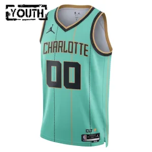 Jordan Charlotte Hornets Trikot Personalisiert City Edition 24/25 Swingman Teal Für Kinder