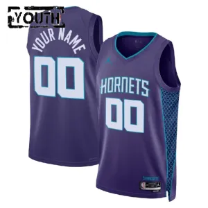 Jordan Charlotte Hornets Trikot Personalisiert Statement Edition Swingman Lila Für Kinder