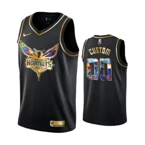 Nike Charlotte Hornets Diamond Edition Trikot Personalisiert Swingman Schwarz Für Herren