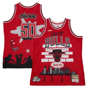 Chicago Bulls Mitchell Ness x Tats Cru Edition Trikot Hardwood Classics 23/24 Swingman Rot Für Herren