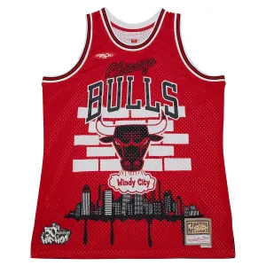 Chicago Bulls Mitchell Ness x Tats Cru Edition Trikot Hardwood Classics 23/24 Swingman Rot Für Herren