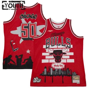 Chicago Bulls Mitchell Ness x Tats Cru Edition Trikot Hardwood Classics 23/24 Swingman Rot Für Kinder