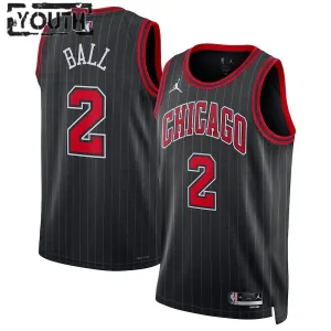 Jordan Chicago Bulls Lonzo Ball 2 Trikot Statement Edition Swingman Schwarz Für Kinder