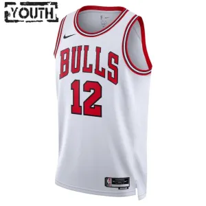 Nike Chicago Bulls Ayo Dosunmu 12 Trikot Association Edition Swingman Weiß Für Kinder