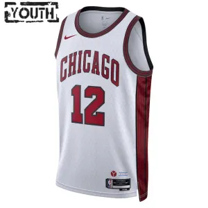 Nike Chicago Bulls Ayo Dosunmu 12 Trikot City Edition 22/23 Swingman Weiß Für Kinder