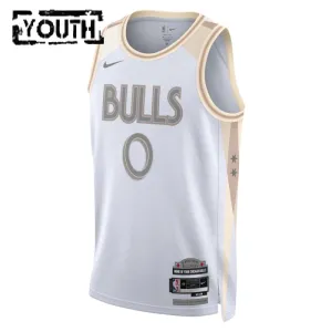 Nike Chicago Bulls Coby White Trikot City Edition 24/25 Swingman Weiß Für Kinder