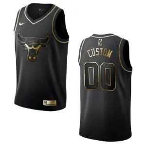 Nike Chicago Bulls Golden Edition Trikot Personalisiert Swingman Schwarz Für Herren