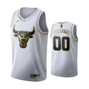Nike Chicago Bulls Golden Edition Trikot Personalisiert Swingman Weiß Für Herren