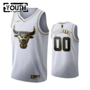 Nike Chicago Bulls Golden Edition Trikot Personalisiert Swingman Weiß Für Kinder
