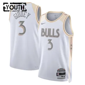 Nike Chicago Bulls Josh Giddey Trikot City Edition 24/25 Swingman Weiß Für Kinder