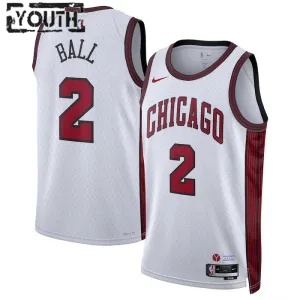 Nike Chicago Bulls Lonzo Ball 2 Trikot City Edition 22/23 Swingman Weiß Für Kinder