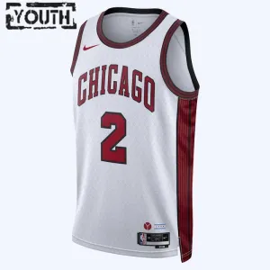 Nike Chicago Bulls Lonzo Ball 2 Trikot City Edition 22/23 Swingman Weiß Für Kinder