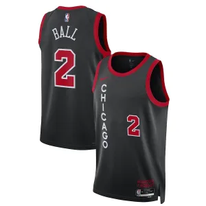 Nike Chicago Bulls Lonzo Ball Trikot City Edition 23/24 Swingman Schwarz Für Herren