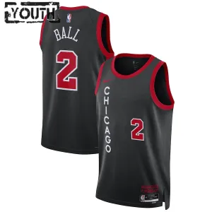 Nike Chicago Bulls Lonzo Ball Trikot City Edition 23/24 Swingman Schwarz Für Kinder