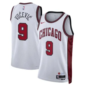 Nike Chicago Bulls Nikola Vucevic 9 Trikot City Edition 22/23 Swingman Weiß Für Herren