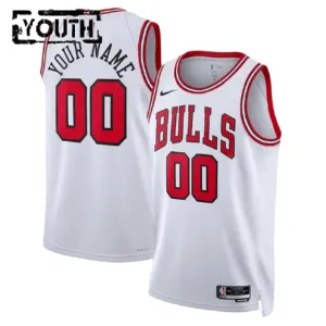 Nike Chicago Bulls Trikot Personalisiert Association Edition Swingman Weiß Für Kinder