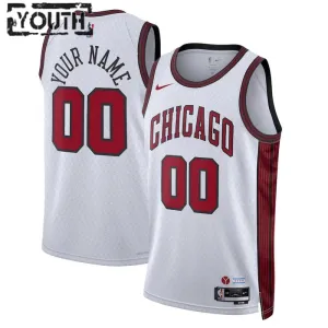 Nike Chicago Bulls Trikot Personalisiert City Edition 22/23 Swingman Weiß Für Kinder