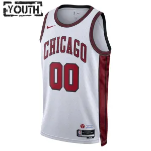 Nike Chicago Bulls Trikot Personalisiert City Edition 22/23 Swingman Weiß Für Kinder