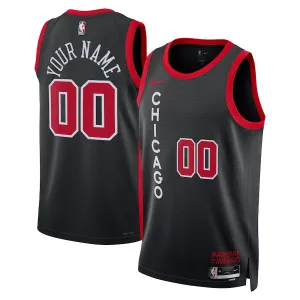Nike Chicago Bulls Trikot Personalisiert City Edition 23/24 Swingman Schwarz Für Herren