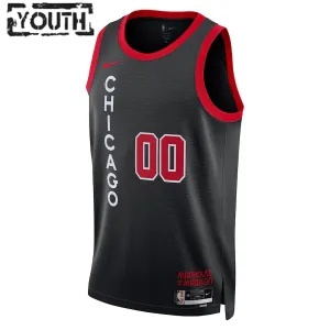 Nike Chicago Bulls Trikot Personalisiert City Edition 23/24 Swingman Schwarz Für Kinder