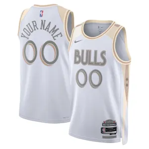 Nike Chicago Bulls Trikot Personalisiert City Edition 24/25 Swingman Weiß Für Herren