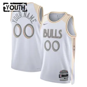Nike Chicago Bulls Trikot Personalisiert City Edition 24/25 Swingman Weiß Für Kinder