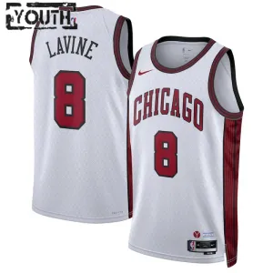 Nike Chicago Bulls Zach Lavine 8 Trikot City Edition 22/23 Swingman Weiß Für Kinder