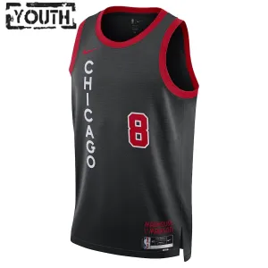 Nike Chicago Bulls Zach LaVine Trikot City Edition 23/24 Swingman Schwarz Für Kinder