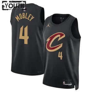 Jordan Cleveland Cavaliers Evan Mobley 4 Trikot Statement Edition Swingman Schwarz Für Kinder