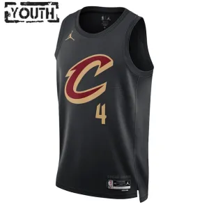 Jordan Cleveland Cavaliers Evan Mobley 4 Trikot Statement Edition Swingman Schwarz Für Kinder