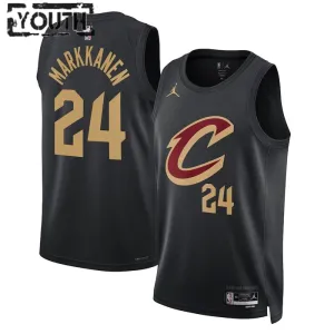 Jordan Cleveland Cavaliers Lauri Markkanen 24 Trikot Statement Edition Swingman Schwarz Für Kinder