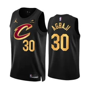 Jordan Cleveland Cavaliers Ochai Agbaji 30 Trikot Statement Edition Swingman Schwarz Für Herren