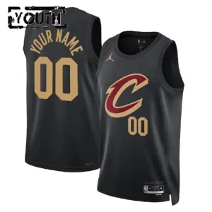 Jordan Cleveland Cavaliers Trikot Personalisiert Statement Edition Swingman Schwarz Für Kinder