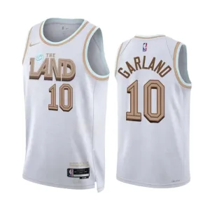 Nike Cleveland Cavaliers Darius Garland 10 Trikot City Edition 22/23 Swingman Weiß Für Herren