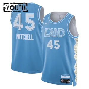 Nike Cleveland Cavaliers Donovan Mitchell Trikot City Edition 24/25 Swingman Blau Für Kinder