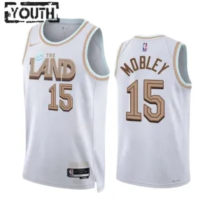Nike Cleveland Cavaliers Isaiah Mobley 15 Trikot City Edition 22/23 Swingman Weiß Für Kinder
