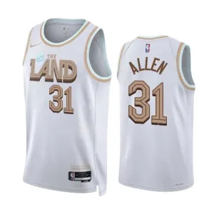 Nike Cleveland Cavaliers Jarrett Allen 31 Trikot City Edition 22/23 Swingman Weiß Für Herren