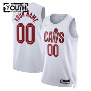 Nike Cleveland Cavaliers Trikot Personalisiert Association Edition Swingman Weiß Für Kinder