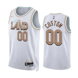 Nike Cleveland Cavaliers Trikot Personalisiert City Edition 22/23 Swingman Weiß Für Herren